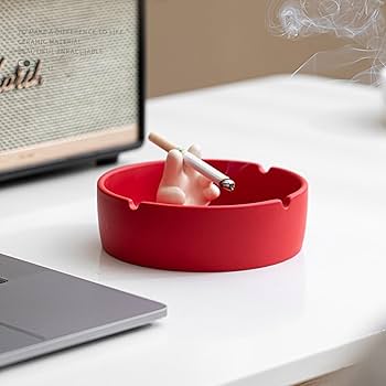 Amazon.co.jp: セラミック灰皿 ピースサイン灰皿 Happy Scissorhands